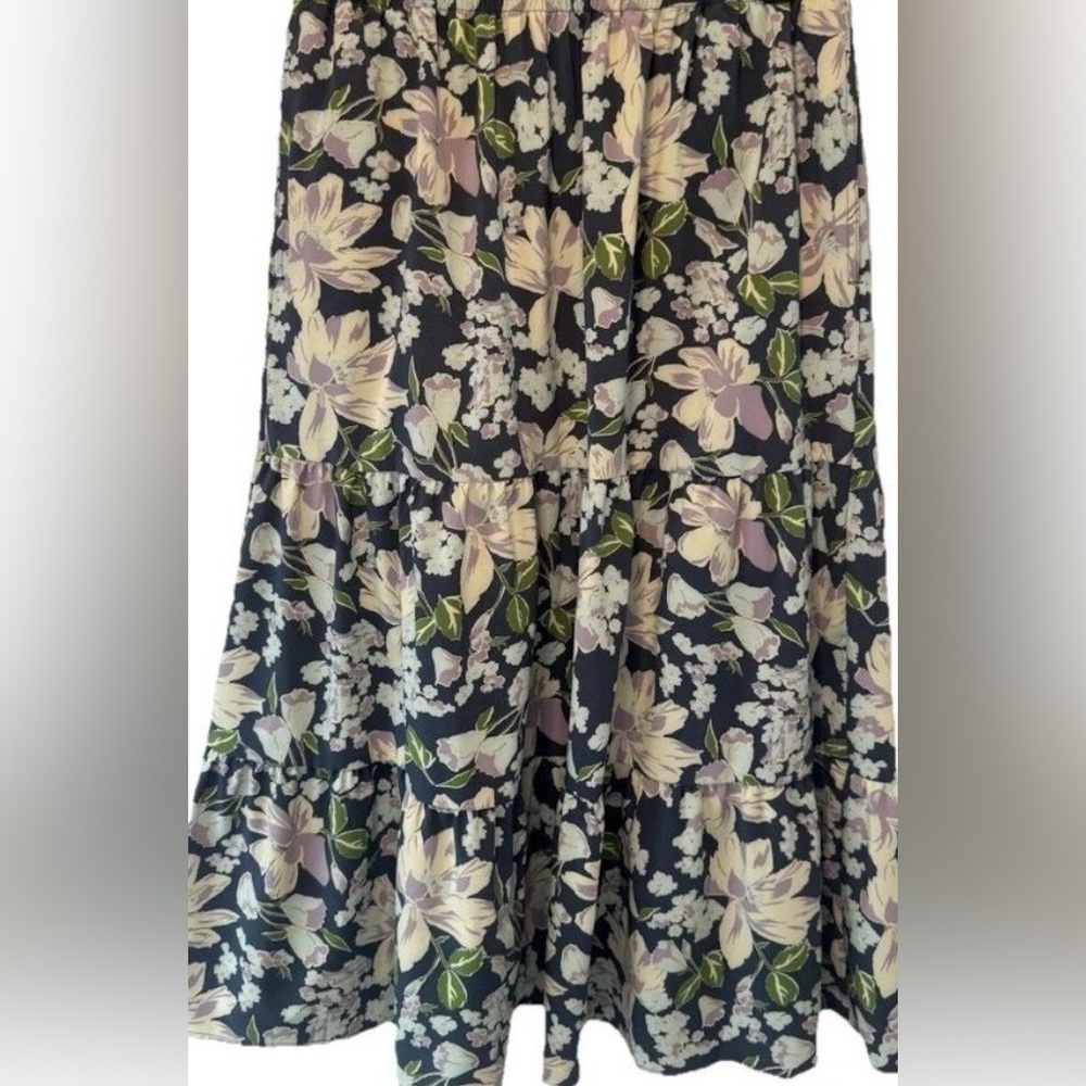 Toad&Co Sunkissed Floral Midi Skirt - Midnight tulip print